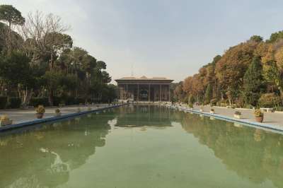 Chehel Sotoun 宫 伊斯法罕 伊朗 水池 波斯语 亭