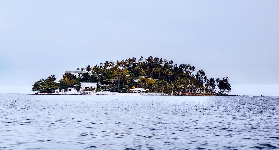 岛, 巴拿马, 海, 海洋, 棕榈树, 热带, 天空, 云, 旅行, 假期