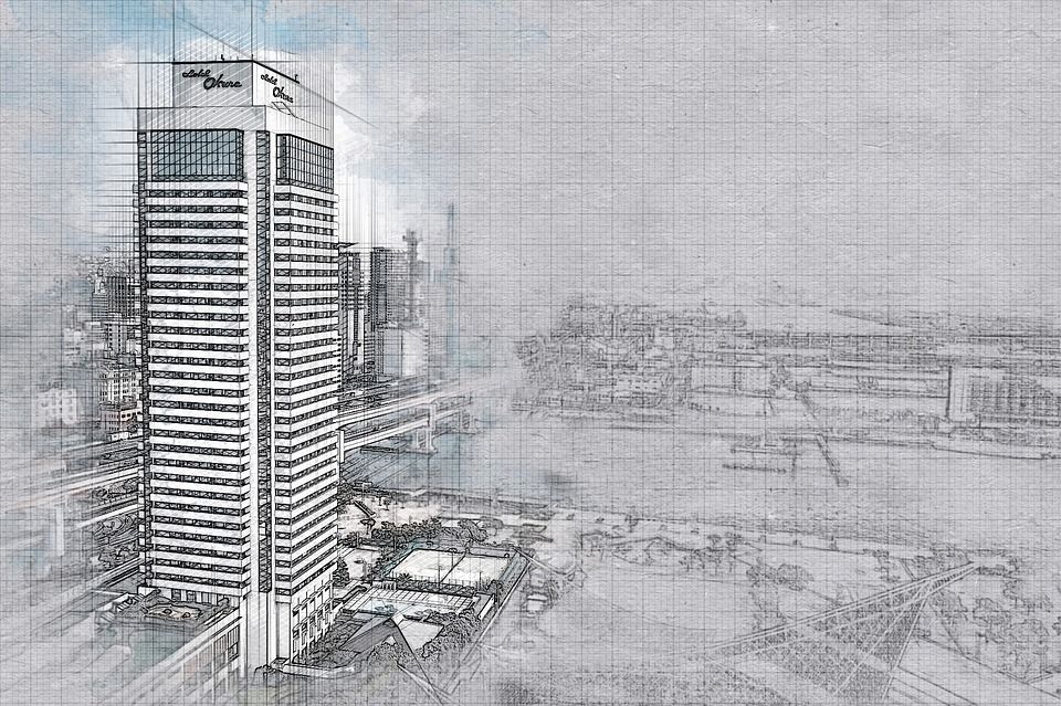 结构, 建造, 设计, 画画, 线, 灰色的建筑, 灰色的设计, 灰色绘图