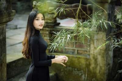 女士 时尚 模型 美丽的 漂亮 女孩 女性 美丽 姿势 奥黛