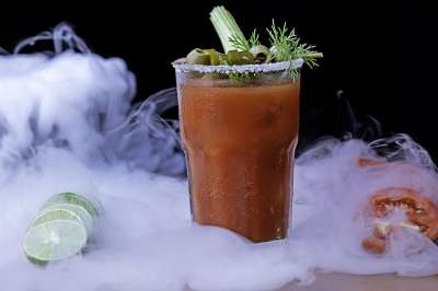 血腥玛丽 酒 鸡尾酒 番茄汁 蔬菜冰沙 美食摄影