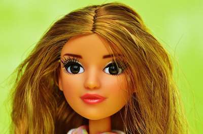 木偶 漂亮 脸 眼睛 美丽 女孩 玩 儿童玩具 头 女孩玩具