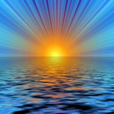 闪耀 水 波浪 太阳 光 情绪 抽象的 蓝色的 地平线 海