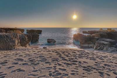 海滩 日落 人类发展报告 海洋 天空 黄昏 暮 景观 沙 情绪