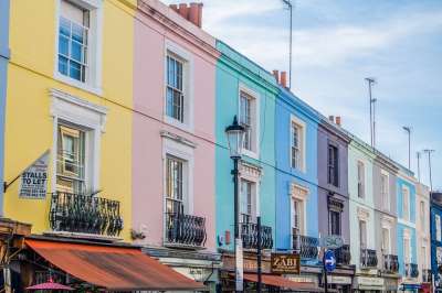 伦敦 Nottinghill 波多贝罗路 建筑学 正面 英国 路