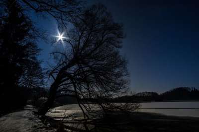 星星 月亮 夜空 夜晚 天堂 晚安 蓝色的 寒冷的 星空 自然
