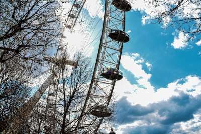 伦敦眼 摩天轮 地标 观察轮 阳光 天空 云 旅游景点 伦敦