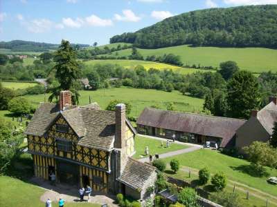 英国 大不列颠 Stokesay 城堡 历史的 地标 结构 结构体