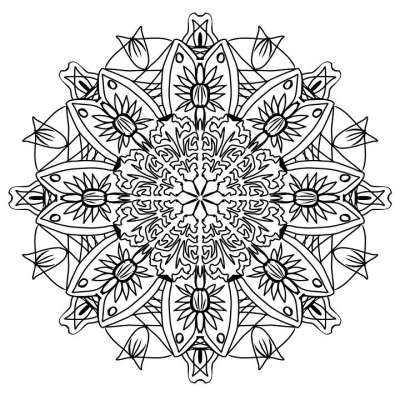 画画 铅笔 图案 着色页 曼荼罗 染色 图书 疯狂的 设计 界