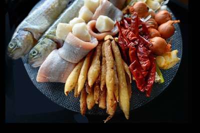 泰国 泰国美食 亚洲人 盘子 一顿饭 配料 Zutaten 鱼
