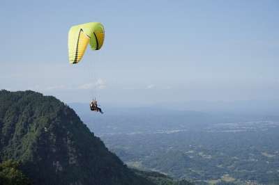 滑翔伞 空中运动 高山 自由飞翔 体育 冒险
