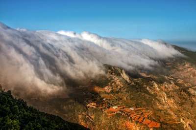 景观 自然 特内里费岛 云 Wolkenwand 天堂 膨胀 山