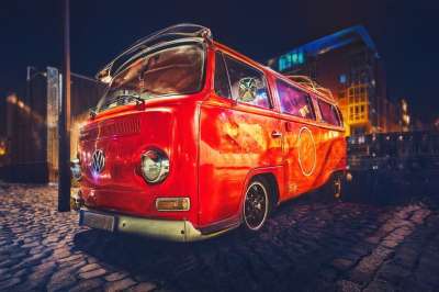 公共汽车 古董车 汽车 大众 复古的 优质的 去旅行 引擎 城市