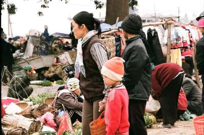 越南 Ha Noi 家乡 市场 假期 春节放假 老的 Tết