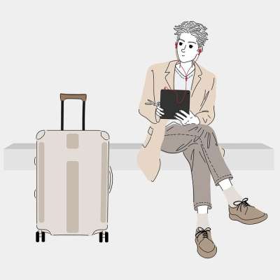 男人 行李 游客 旅行 乘客 终端 离开 飞机场 假期 手提箱
