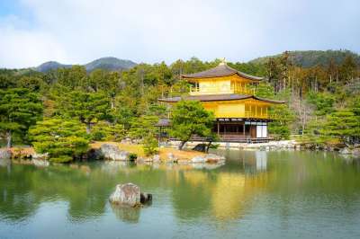 金阁寺 寺庙 湖 金阁 京都 日本 地标 禅宗寺庙 建造