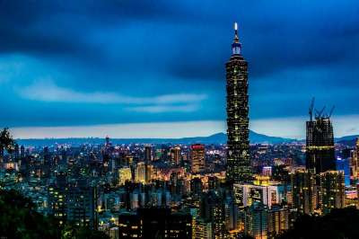 一零一大楼 夜色 都市 台北 亚洲 市 晚 灯火 城市景观