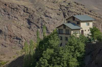 房子 树 家 纪念碑 库姆省 伊朗 旅行 结构 旅游 建筑的