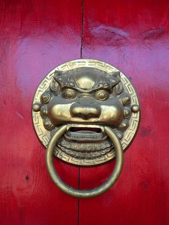门 门环 木头 金属 房子入口 处理 老的 装饰品 狮子 戒指