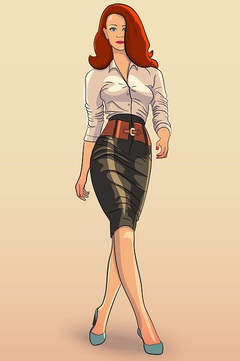 年轻女子 插图 画画 模型 女人 美容 纵向 头发 人 眼睛