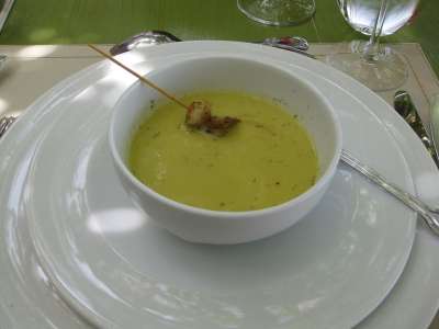 豌豆汤 汤 碗 豌豆 绿色 开胃菜 午餐 蔬菜 新鲜的