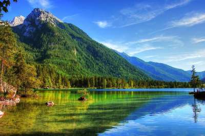 拉姆绍 Hintersee 巴伐利亚 上巴伐利亚 贝 山 湖