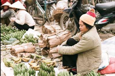 越南 Ha Noi 家乡 市场 假期 春节放假 老的 Tết