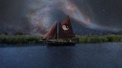 船 平衡 星星 魔法 幻想 想象力 帆 旅行 地平线 运输