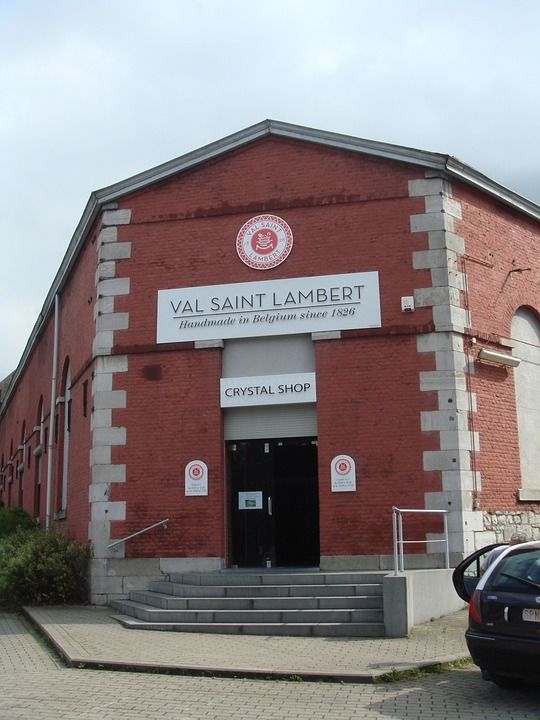 Val St 兰伯特 比利时 水晶 列日 工厂 工业的 水晶店 砖