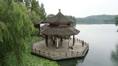 八卦 水域 木 湖泊 旅游 大自然 亭台 水榭 西湖 太极