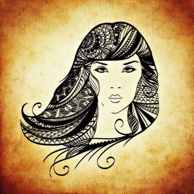女士 头发 头 事实 抽象的