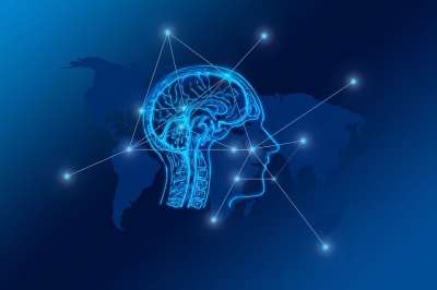 转型 卷筒纸 脑 网络 城市 天际线 计算机 数字的 万维网
