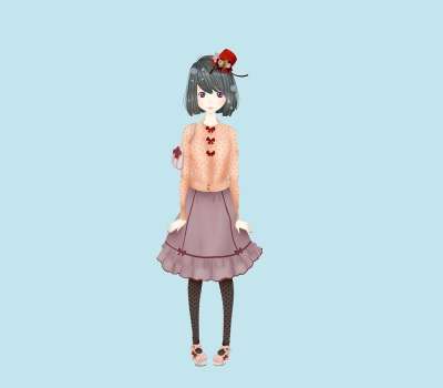 小姑娘 洛丽塔 时尚 图 设计 绘图 女孩 女士 裙子 美