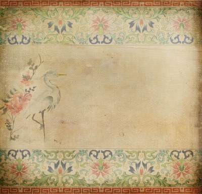 装饰品 起重机 花 古董 亚洲人 中国人 背景图片 设计 玫瑰
