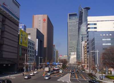 名古屋市 日本 摩天大楼 天际线 建筑物 结构 城市的 城市