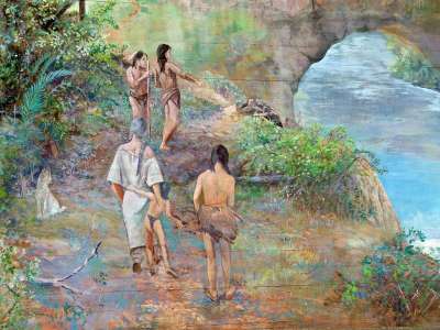 艺术品 绘画 桥墩 神桥 俄勒冈州 美国