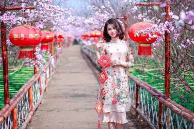 人们 传统的 户外 自然 美丽的 花 裙子 夏天 旅行 街道