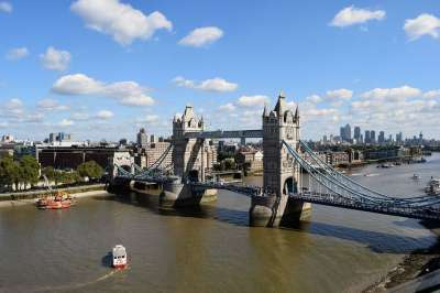 塔桥 伦敦 天际线 英国的 英国 地标 旅游 蓝桥