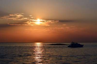 日落 假期 海 浪漫的 夏天