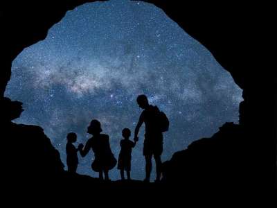 自然 天空 夜晚 宇宙 空间 星星 星系 方舟 家庭 视图