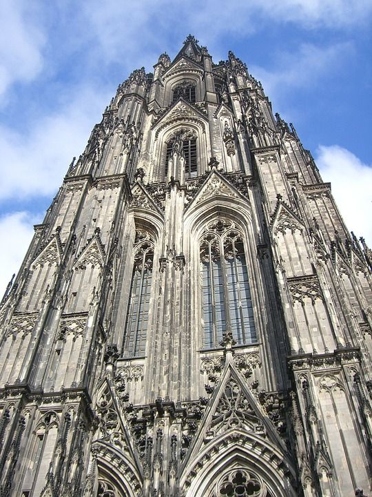 科隆 Dom 正面 科隆大教堂 地标 观光 纪念碑 教会 建筑物