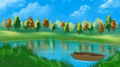 数字艺术 艺术品 景观 船 自然 夏天 蓝色的 美丽的 水