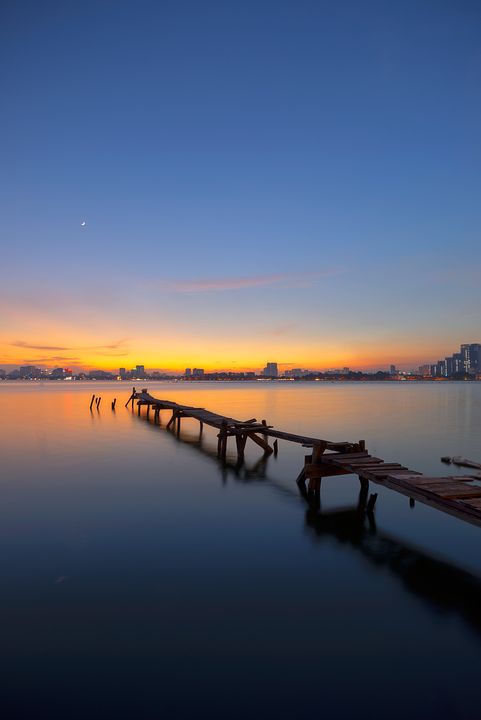 景观 自然 光 日落 湖 旅行 天空