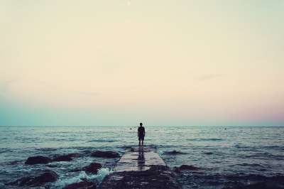自然 景观 码头 水 海洋 海 海滩 波浪 当前的 人们