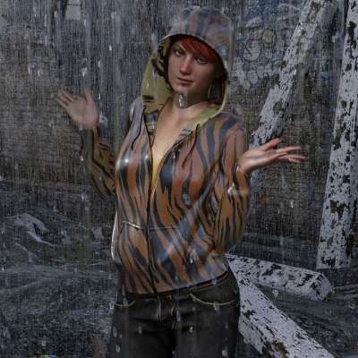 头像 赌博 女性 雨 游戏玩家 女士 3D