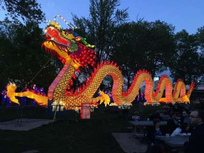 中国新的一年 中国人 龙 节日 中国 传统 文化