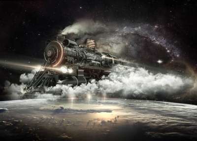 背景 幻想 宇宙 机车 老的 数字艺术 数字图稿