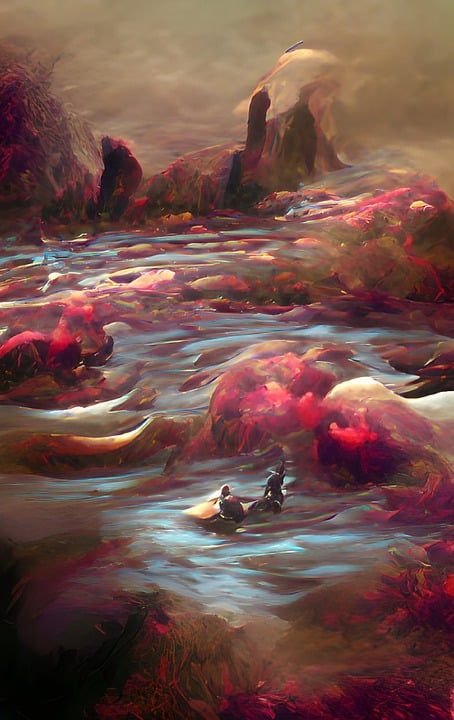 不可替代的代币 金星 冥王星 自然 景观 幻想 绘画 艺术品