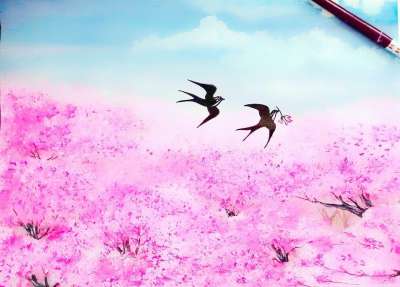 桃花 吞下去 绘画 桃花 桃花 桃花 桃花 桃花