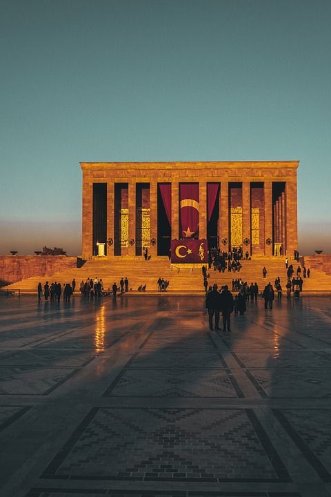 Anıtkabir 阿塔图尔克陵墓 安卡拉 火鸡 陵 土耳其国旗